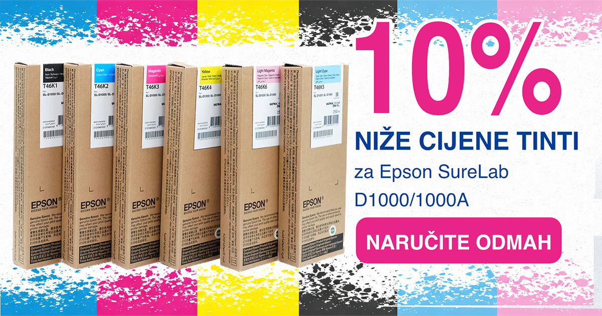 10% niže cijene tinti za Epson SureLab – optimizirajte troškove bez kompromisa